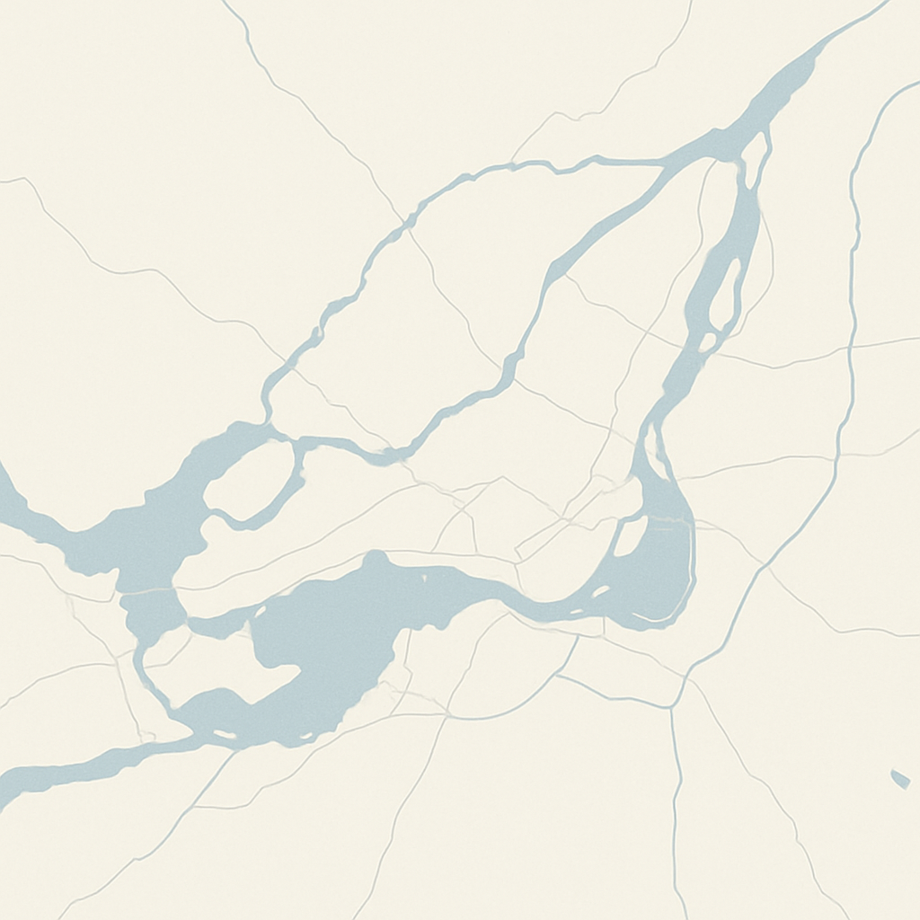 Carte stylisée du Grand Montréal